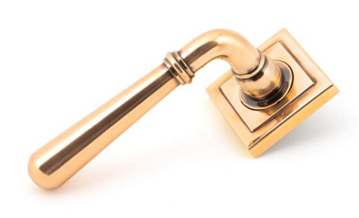 From The Anvil Polished Bronze Newbury Lever On Rose Set (Square) from B&Q