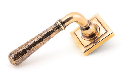 From The Anvil Polished Bronze Hammered Newbury Lever On Rose Set (Square) from B&Q