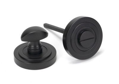 B&Q -  Aged Bronze Round Thumbturn Set (Art Deco)