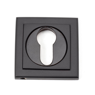 B&Q -  Aged Bronze Round Euro Escutcheon (Square)