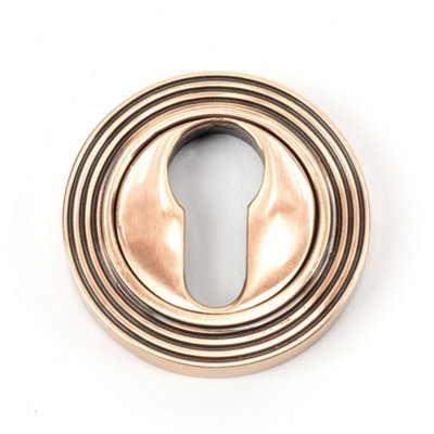 From The Anvil Polished Round Euro Escutcheon (Beehive) Bronze