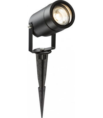 Luminosa Lighting Luminosa Gu10 Spike Light Black 230V Ip65 35W from B&Q