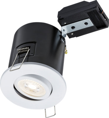 B&Q -  Luminosa Tilt Gu10 Fire-Rated Downlight -White 230V Ip20 35W
