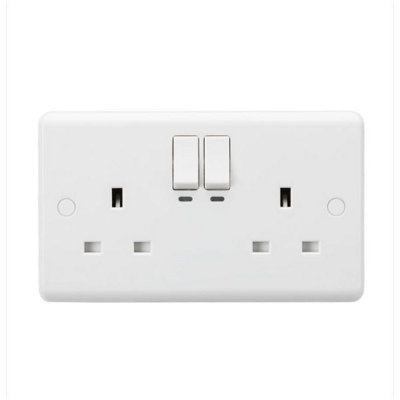 Mla Knightsbridge 13A 2 Gang Smart SocketCu9Kw from B&Q