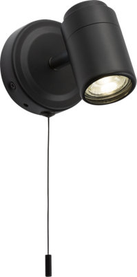 B&Q -  Luminosa Gu10 Single SpotlightMatt Black 230V Ip44 20W