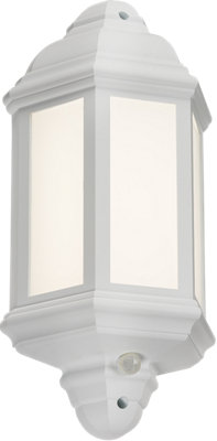 Luminosa Lighting Luminosa Led Half Wall Lantern With Photocell SensorWhite 230V Ip54 8W from B&Q