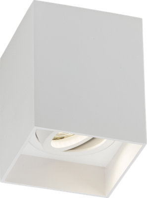 Luminosa Lighting Luminosa Knightsbridge Oran Surface Tilt Square Downlight WhiteOra1Tsw from B&Q