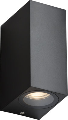 Luminosa Ing Luminosa Knightsbridge Alana - 230V Ip65 Gu10 Polycarbonate Up/Down Wall - Als2bk Light/Black