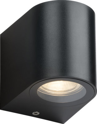 B&Q -  Luminosa Knightsbridge Alana230V Ip65 Gu10 Polycarbonate Single Wall LightBlackAlc1Bk