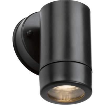 Knightsbridge Ea1Bk Eamon Outdoor Ip54 Polycarbonate Single Wall Light In A Black Finish from B&Q