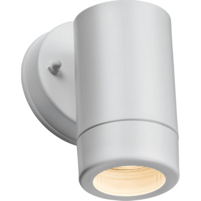 Knightsbridge Ea1W Eamon Outdoor Ip54 Polycarbonate Single Wall Light In A White Finish from B&Q