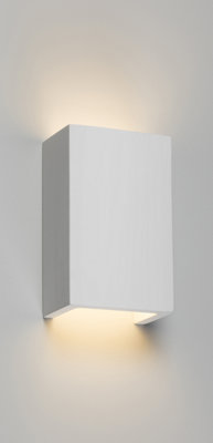 B&Q -  Luminosa G9 Cuboid Up And Down Plaster Wall Light 230V Ip20 40W
