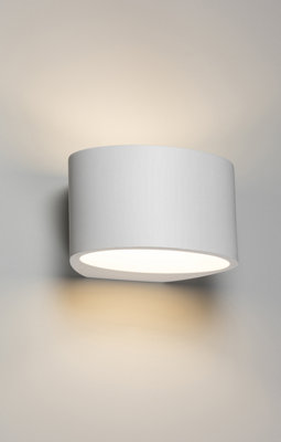 B&Q -  Luminosa G9 Curved Up And Down Plaster Wall Light 200mm 230V Ip20 40W