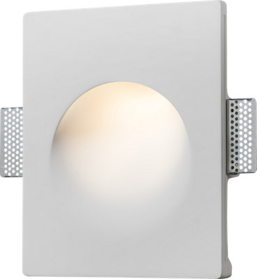 Luminosa Lighting Luminosa Gu10 Recessed Round Plaster Wall Light 230V Ip20 35W from B&Q