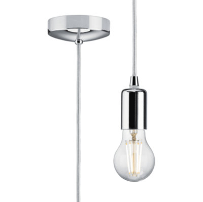 Knightsbridge 8270Lpc 1.8M Contemporary Pendant Set In A Polished Chrome Finish from B&Q