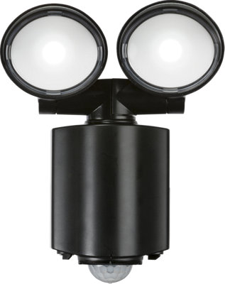 Luminosa Lighting Luminosa Knightsbridge 230V Ip55 Twin Spot Led Security LightBlackFl16Abk from B&Q