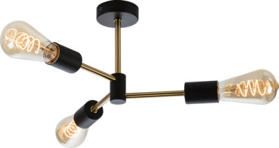 B&Q -  Luminosa Knightsbridge Sena230V Ip20 E27 3 Light Ceiling PendantSe3P