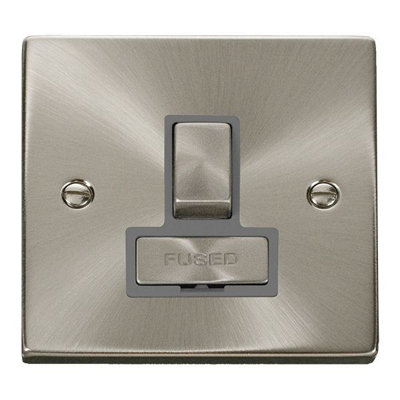 Click Scolmore Click Vpsc751Gy Deco 13A Switched Fused Spur Satin Chrome from B&Q