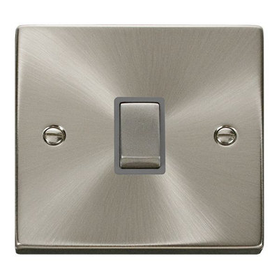 Click Scolmore Click Vpsc722Gy Deco 20A 1 Gang Switch Satin Chrome from B&Q