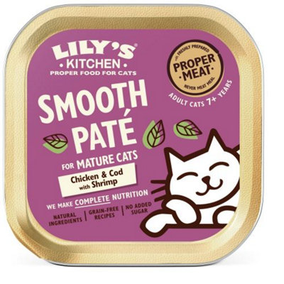 Lily's Kitchen Grain Chicken & Cod Paté For Mature Cats (Pack Of 19) 85G
