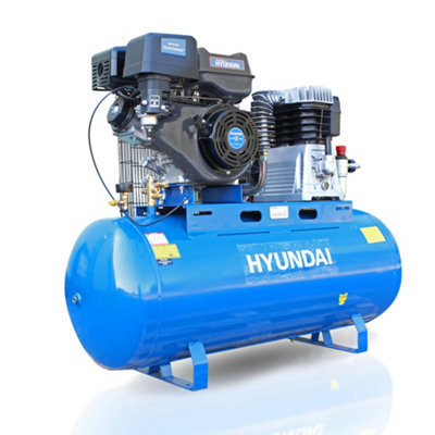Hyundai 14Hp 200L Petrol Belt Driven Air Compressor 29Cfm 145Psi Hy140200Pes from B&Q