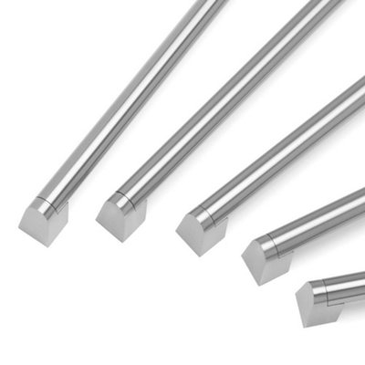 Angled Boss Kitchen Cabinets Bar Handle184mm CentresBrushed NickelPack Of 2 from B&Q