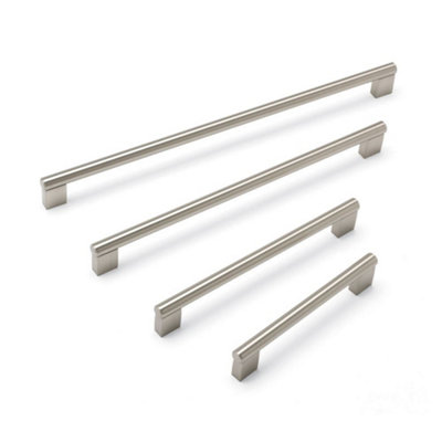 Aries Kitchen Cabinets Bar Handle294mm CentresBrushed NickelPack Of 2 from B&Q