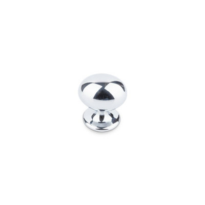 Camden Kitchen Cabinets Oval KnobChromePack Of 2 from B&Q