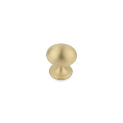 Camden Kitchen Cabinets Oval KnobSatin BrassPack Of 2 from B&Q