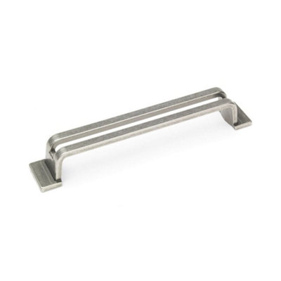 Cromwell Slit Kitchen Cabinets D Handle160mm CentresPewterPack Of 2 from B&Q