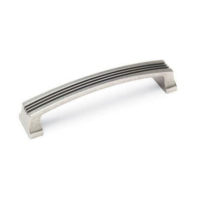 Cromwell Grooved Kitchen Cabinets D Handle160mm CentresPewterPack Of 2 from B&Q