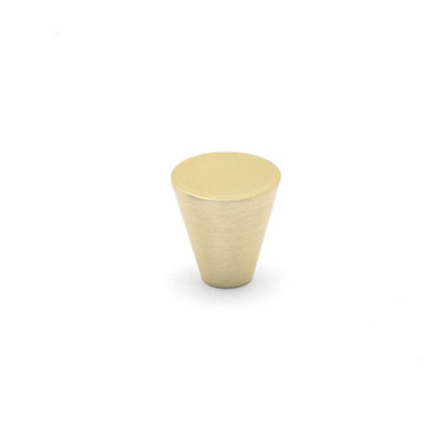 Deco Kitchen Cabinets Conical Knob26mm DiameterSatin BrassPack Of 2 from B&Q