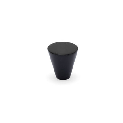 Deco Kitchen Cabinets Conical Knob26mm DiameterMatt BlackPack Of 2 from B&Q