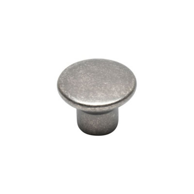 Finsbury Kitchen Cabinets Round Knob35mm DiameterPewterPack Of 2 from B&Q