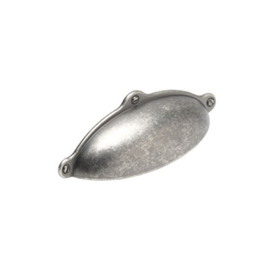 Finsbury Kitchen Cabinets Cup Handle64mm CentresPewterPack Of 2 from B&Q