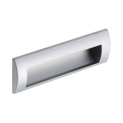 Letterbox CurvedKitchen Cabinets Pull Handle128mm CentresSatin ChromePack Of 2 from B&Q