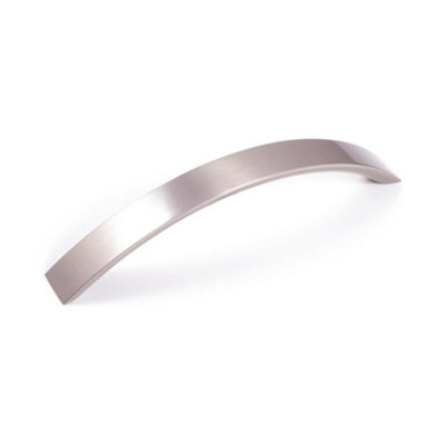 Rainbow Kitchen Cabinets Bow Handle128mm CentresBrushed NickelPack Of 2 from B&Q