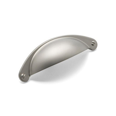 Shaker Kitchen Cabinets Cup Handle64mm CentresSatin NickelPack Of 2 from B&Q