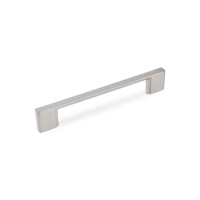 Slim Square Kitchen Cabinets D Handle128mm CentresBrushed NickelPack Of 2 from B&Q