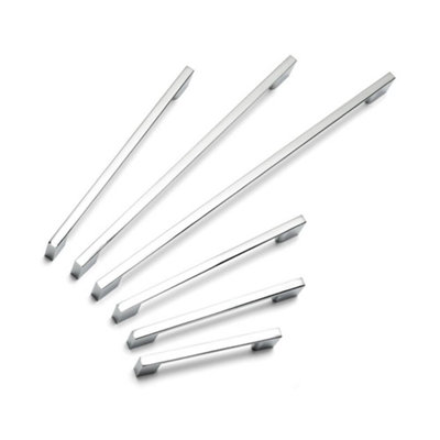 Slim Square Kitchen Cabinets D Handle96mm CentresChromePack Of 2 from B&Q