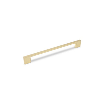 Slim Square Kitchen Cabinets D Handle192mm CentresSatin BrassPack Of 2 from B&Q