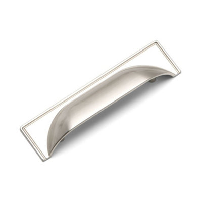 Windsor Kitchen Cabinets Cup Handle96mm CentresBrushed NickelPack Of 2 from B&Q
