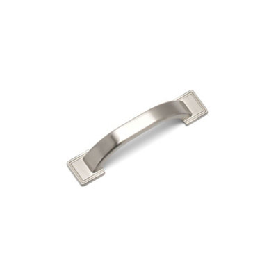 Windsor Kitchen Cabinets D Handle96mm CentresBrushed NickelPack Of 2 from B&Q