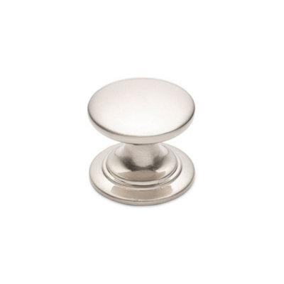Windsor Kitchen Cabinets Round Knob32mm DiameterBrushed NickelPack Of 2 from B&Q