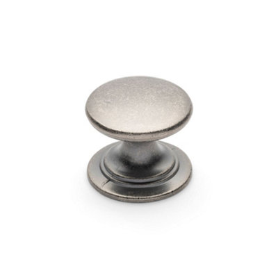 Windsor Kitchen Cabinets Round Knob32mm DiameterPewterPack Of 2 from B&Q