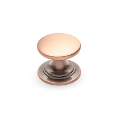Windsor Kitchen Cabinets Round Knob32mm DiameterAntique CopperPack Of 2 from B&Q
