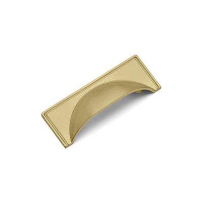 Windsor Kitchen Cabinets Cup Handle64mm CentresSatin BrassPack Of 2 from B&Q