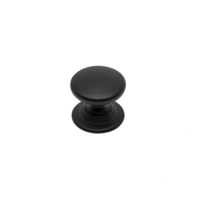 Windsor Kitchen Cabinets Round Knob32mm DiameterMatt BlackPack Of 2 from B&Q
