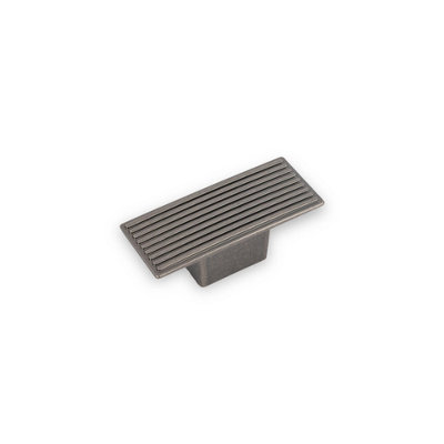 Linden Kitchen Cabinets Rectangular KnobPewterPack Of 2 from B&Q
