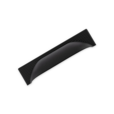 Linden Kitchen Cabinets Cup HandleReeded Back96mm CentresMatt BlackPack Of 2 from B&Q